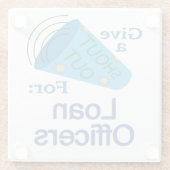 ローンの役員に大声で叫ぶ ガラスコースター (裏面)