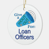 ローンの役員に大声で叫ぶ セラミックオーナメント (左)