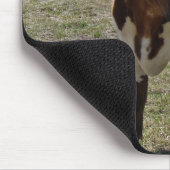 ローンの長角牛の雄牛はお好みであれば個人化なります マウスパッド (コーナー)