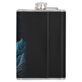 ローンウルフと満月の黒と青 フラスク (裏面)