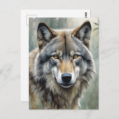 ローンウルフやる気を起こさせるア感動的ート ポストカード (正面/裏面)