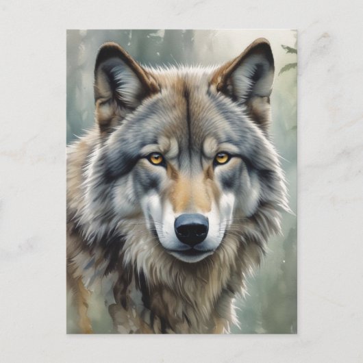 ローンウルフやる気を起こさせるア感動的ート ポストカード (正面)