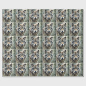 ローンウルフやる気を起こさせるア感動的ート ラッピングペーパー (フラット)