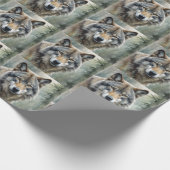 ローンウルフやる気を起こさせるア感動的ート ラッピングペーパー (角)