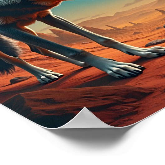 ローンウルフインデザート火星宇宙 ポスター (角)