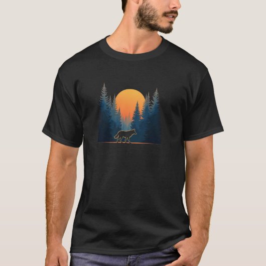 ローンウルフサンセットフォレスト Tシャツ (正面)