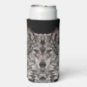 ローンウルフジオメトリックポートレート スリム缶クーラー (Seltzer裏面)