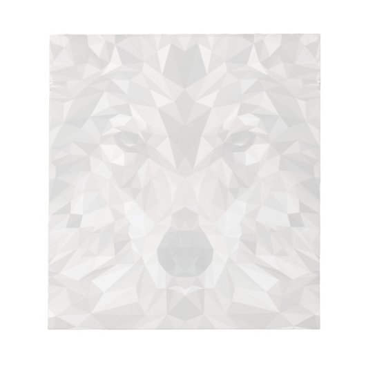 ローンウルフジオメトリックポートレート ノートパッド (正面)