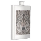 ローンウルフジオメトリックポートレート フラスク (右)