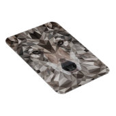 ローンウルフジオメトリックポートレート マグネット (右側)