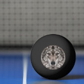 ローンウルフジオメトリックポートレート 卓球ボール (ネット)