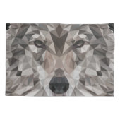 ローンウルフジオメトリックポートレート 枕カバー (裏面-左)