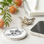 ローンウルフスケッチ キーホルダー (側面)