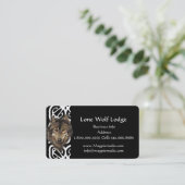 ローンウルフロッジカスタムビジネスカード 名刺 (スタンド正面)