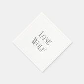 ローンウルフ男性シグマモダンミニマル スタンダードカクテルナプキン (角)