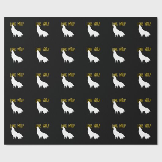 ローンウルフ男性シグマモダンミニマル ラッピングペーパー (フラット)