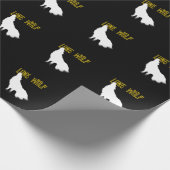 ローンウルフ男性シグマモダンミニマル ラッピングペーパー (角)