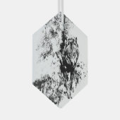 ローンウルフ野生動物自然アート ガラスオーナメント (正面右)