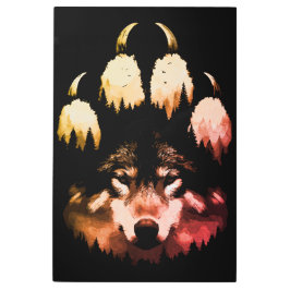 ローンウルフ。ワイルドソウル メタルプリント