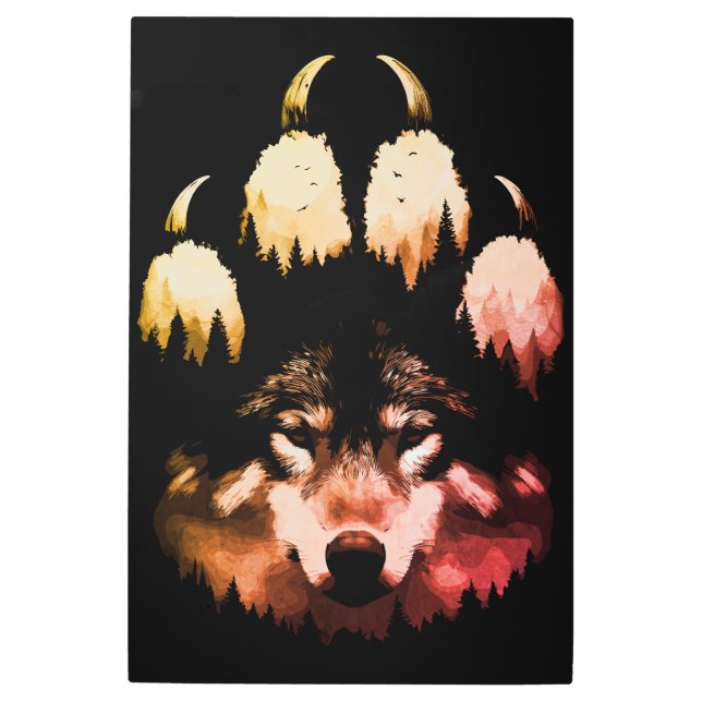 ローンウルフ。ワイルドソウル メタルプリント (正面)