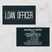 ローンエレガントオフィサーストライプビジネスカード 名刺 (正面/裏面)