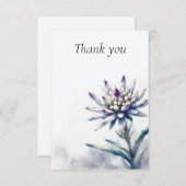 ローンエーデルワイスウォーターカラーサンキューカード サンキューカード (正面/裏面)