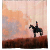 ローンカウボーイシャワーカーテン シャワーカーテン (正面)