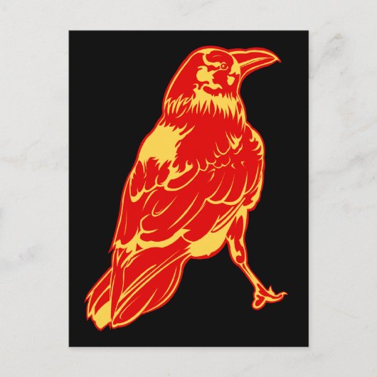 ローンクロウイラストレーション ポストカード (正面)