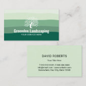 ローングリ気にーンシェーズツリーロゴ造園 名刺 (正面/裏面)