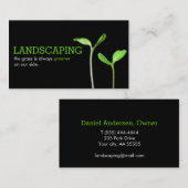 ローンケア造園ローングリーンスプラウト黒 名刺 (正面/裏面)