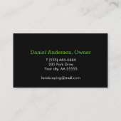 ローンケア造園ローングリーンスプラウト黒 名刺 (裏面)