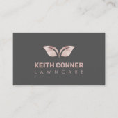 ローンケア&造園バラ金ゴールドグリッター 名刺 (正面)