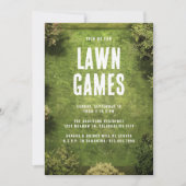 ローンゲームバックヤードアウトドアガーデンファミリーパーティー 招待状 (正面)