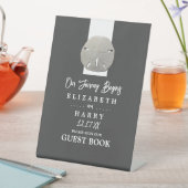 ローンサンドドル – 木炭グレー – ビーチ結婚式 台座サイン (インサイチュ)