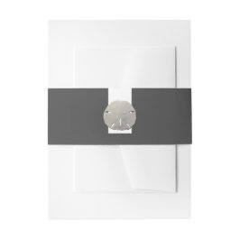 ローンサンドドル – 木炭グレー – ビーチ結婚式 招待状ベリーバンド