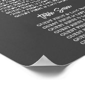 ローンサンドドル、炭、結婚の座席表 ポスター (角)