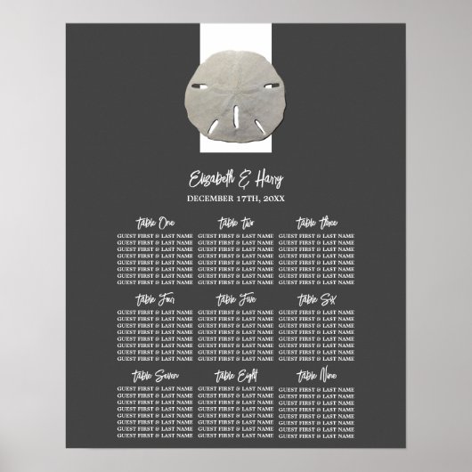 ローンサンドドル、炭、結婚の座席表 ポスター (正面)