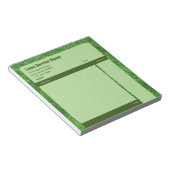 ローンサービスグリーン営業受付型枠 ノートパッド (アングル)