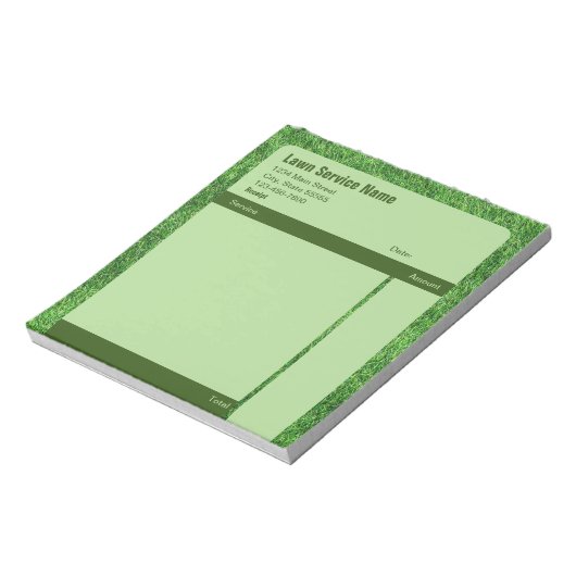 ローンサービスグリーン営業受付型枠 ノートパッド (回転)