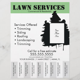 ローンサービスツリーテンプレート写真のティアオフフライヤー チラシ