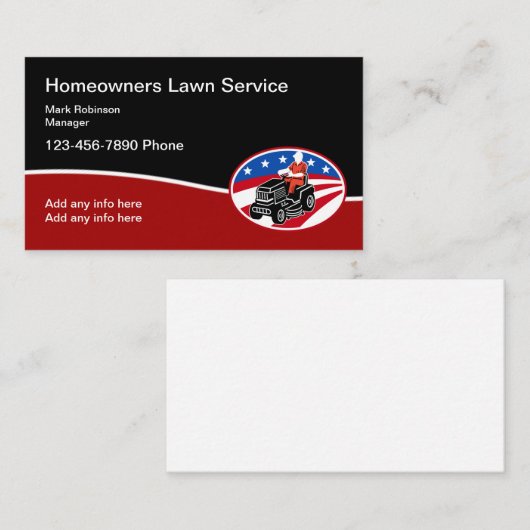 ローンサービス愛モダン国デザイン 名刺 (正面/裏面)