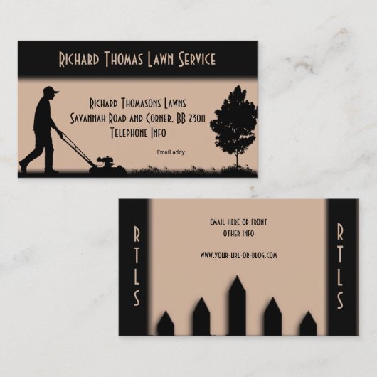 ローンサービス風景タンビジネスカード 名刺 (正面/裏面)