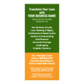 ローンサービス – モーイング、エッジング造園 ラックカード (裏面)