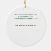 ローンサー気にビス追加の名前q rコードウェブサイトの電子メール セラミックオーナメント (裏面)