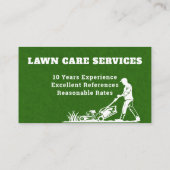 ローンサー気にビス造園サービスの草刈 名刺 (裏面)