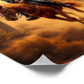 ローンスターアウトロー – 西女性のカーボーイ砂漠のポスト ポスター (角)