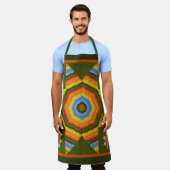 ローンスターキルト エプロン (着用した状態)