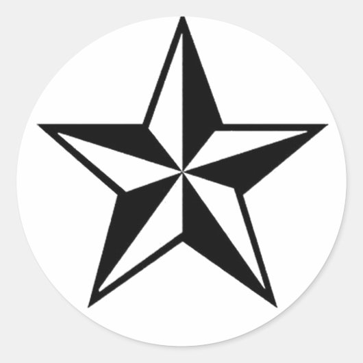 ローンスターステッカー ラウンドシール (正面)