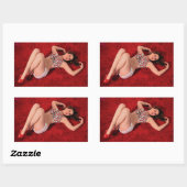 ローンスター人形 長方形シール (シート)