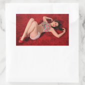 ローンスター人形 長方形シール (バッグ)